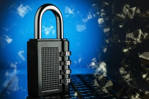 The concept of an encrypted Internet connection. Foto stock