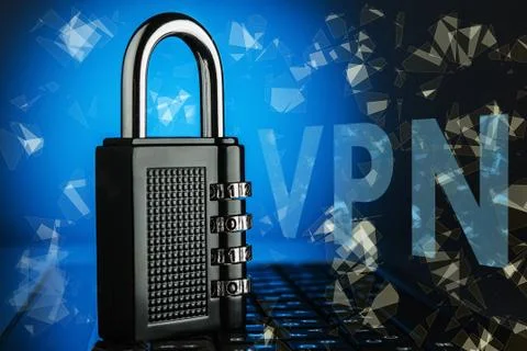 The concept of an encrypted Internet connection. Stock Photos