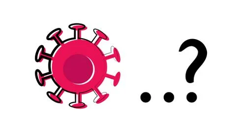 Concept of the end or continuation of the Covid-19 epidemic Stock Illustration