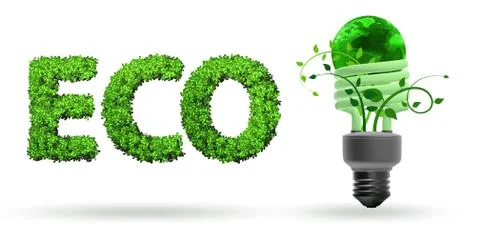 Concept of energy efficiency - 3d rendering Stockillustratie