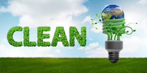 Concept of energy efficiency - 3d rendering Ilustração Stock