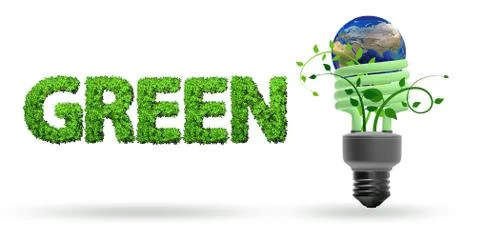 Concept of energy efficiency - 3d rendering Stock Illustration