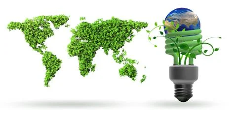 Concept of energy efficiency - 3d rendering Illustrazione stock