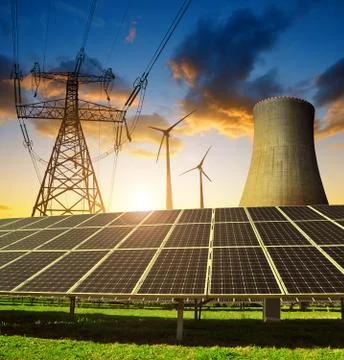 Concept of energy resources. Stock Photos