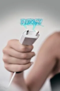 Concept of energy in your hand Stock Photos