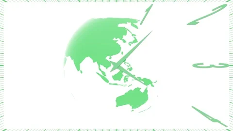Concept environment earth planet with time clock animation Stock-Footage 332814768