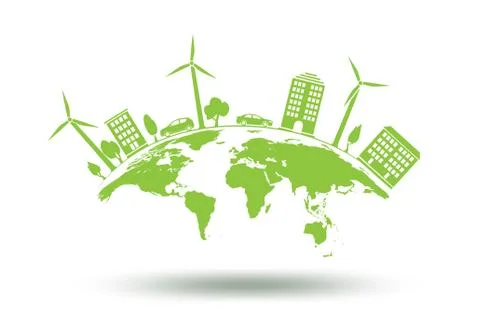 Concept of environmental protection - 3d rendering Illustrazione stock