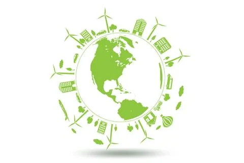 Concept of environmental protection - 3d rendering Stock Illustration