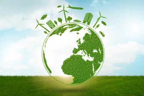 Concept of environmental protection - 3d rendering Illustrazione stock