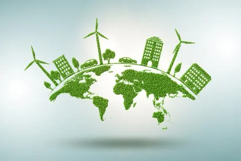 Concept of environmental protection - 3d rendering Stock Illustration