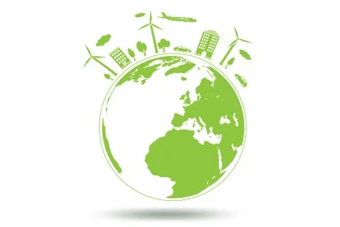 Concept of environmental protection - 3d rendering Ilustração Stock