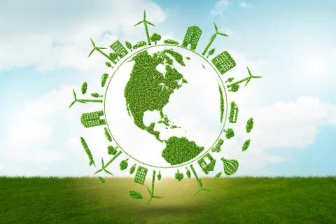 Concept of environmental protection - 3d rendering Stock Illustration