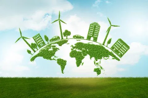 Concept of environmental protection - 3d rendering Stock Illustration