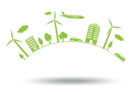 Concept of environmental protection - 3d rendering Illustrazione stock