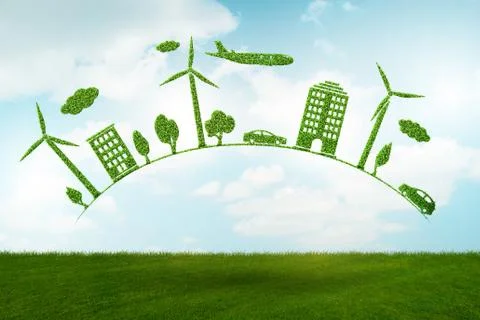 Concept of environmental protection - 3d rendering Stock Illustration