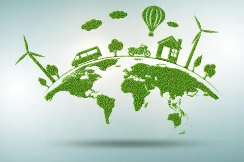 Concept of environmental protection - 3d rendering Stock-Illustration