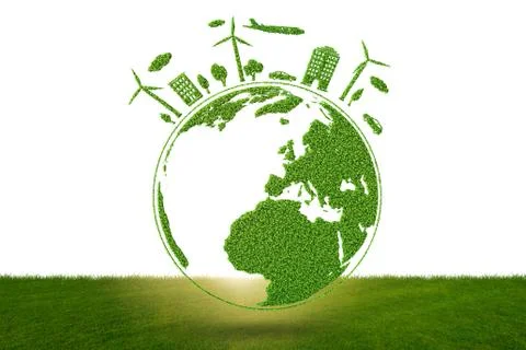 Concept of environmental protection - 3d rendering Stock Illustration