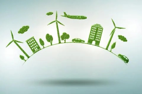 Concept of environmental protection - 3d rendering Ilustração Stock