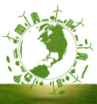 Concept of environmental protection - 3d rendering Illustrazione stock