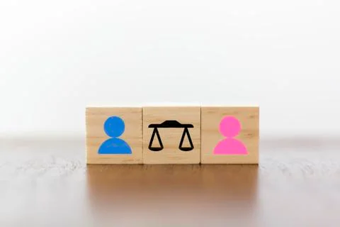 Concept of Equality between man and woman Stock Photos