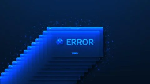Concept of Error Popup Message Stock-Illustration