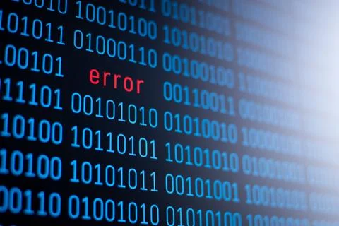Concept of error in program code 스톡 사진