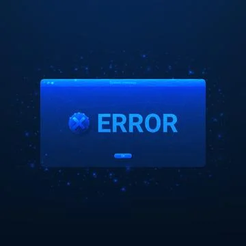 Concept of Error Warning Popup Message Stock-Illustration