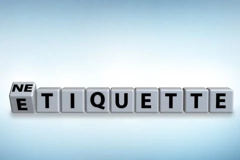 Concept of etiquette and netiquette 库存插图