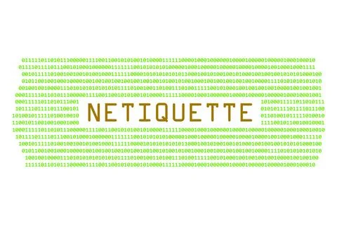 Concept of etiquette and netiquette Stock Illustration