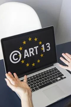 Concept: EU Directive on Copyright in the Digital Single Market or CDSM. Art. 13 Stock Photos