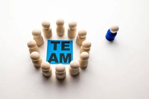 Concept of exclusion and closed groups. Stock Photos