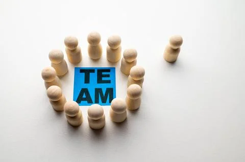 Concept of exclusion and closed groups. Stock Photos