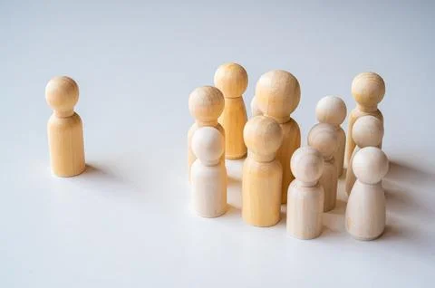 Concept of exclusion and discrimination. Stock Photos