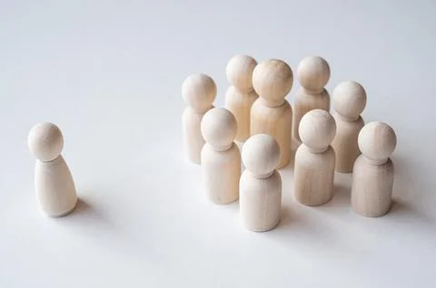 Concept of exclusion and discrimination. Stock Photos