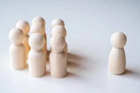 Concept of exclusion and discrimination. Stock Photos