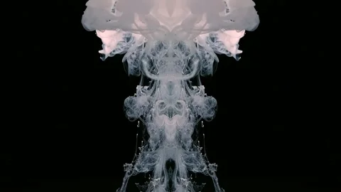 Concept of exorcism. White cloud of smoke with mystical swirls Video stock 317592770