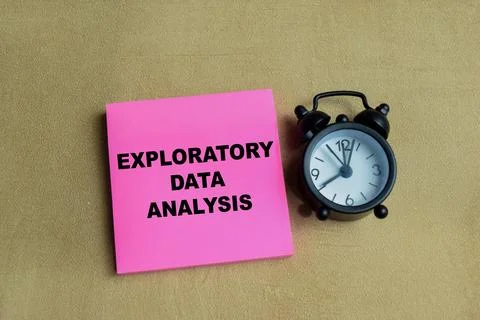 Concept of exploratory data analysis write on sticky notes Stock Photos