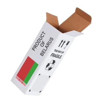 Concept of export - Product of Belarus Stockfoto's
