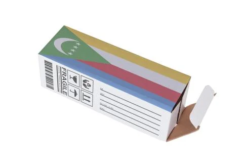 Concept of export - Product of Comoros 库存照片