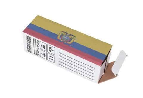 Concept of export - Product of Ecuador Stockfoto's
