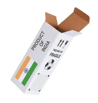 Concept of export - Product of India 库存照片