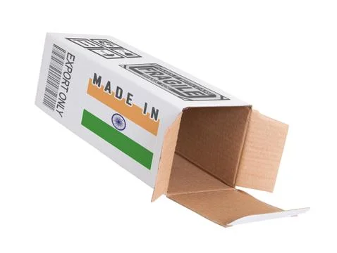 Concept of export - Product of India Stockfoto's