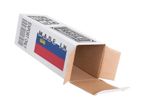 Concept of export - Product of Lichtenstein Stock Photos