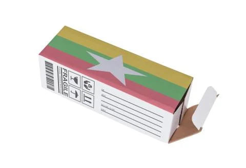 Concept of export - Product of Myanmar Stock Photos