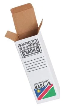 Concept of export - Product of Namibia Stockfoto's