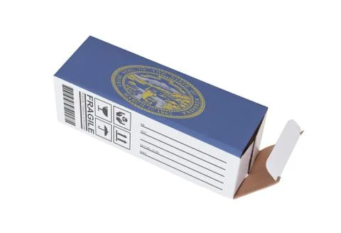 Concept of export - Product of Nebraska Foto stock