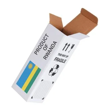 Concept of export - Product of Rwanda Stock Photos