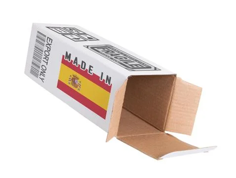Concept of export - Product of Spain Stock Photos