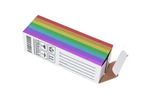 Concept of export - Rainbow flag Stock Photos