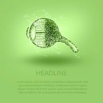 The concept of eye and visual system health. Hologram 3d illustration of the eye イラスト素材